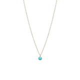 Zoë Chicco 14k Gold Single Turquoise Pendant Necklace | December