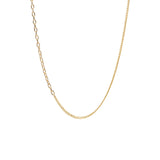 Zoë Chicco 14k Gold Mixed XS Curb & Small Square Oval Link Chain Necklace
