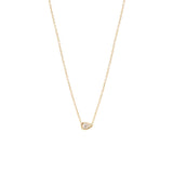Zoë Chicco 14kt Yellow Gold Horizontal Pear Shaped Diamond Necklace