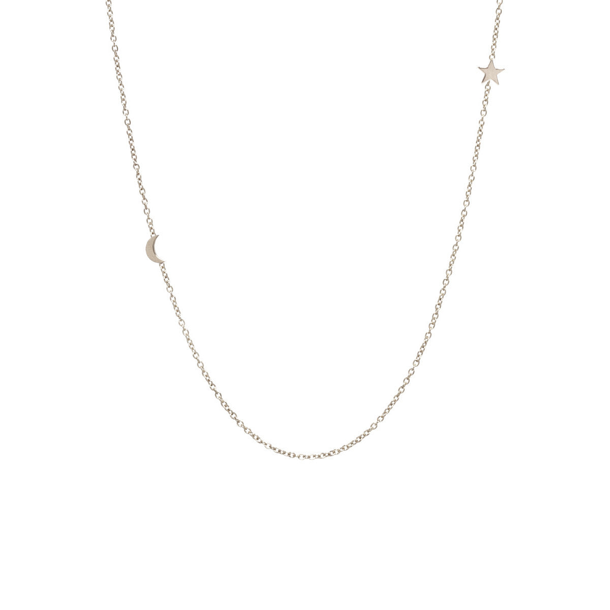Zoë Chicco 14kt Gold Itty Bitty Off-Center Moon and Star Necklace – ZOË  CHICCO