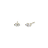 Zoë Chicco 14k Gold Twin Diamond Stud Earrings
