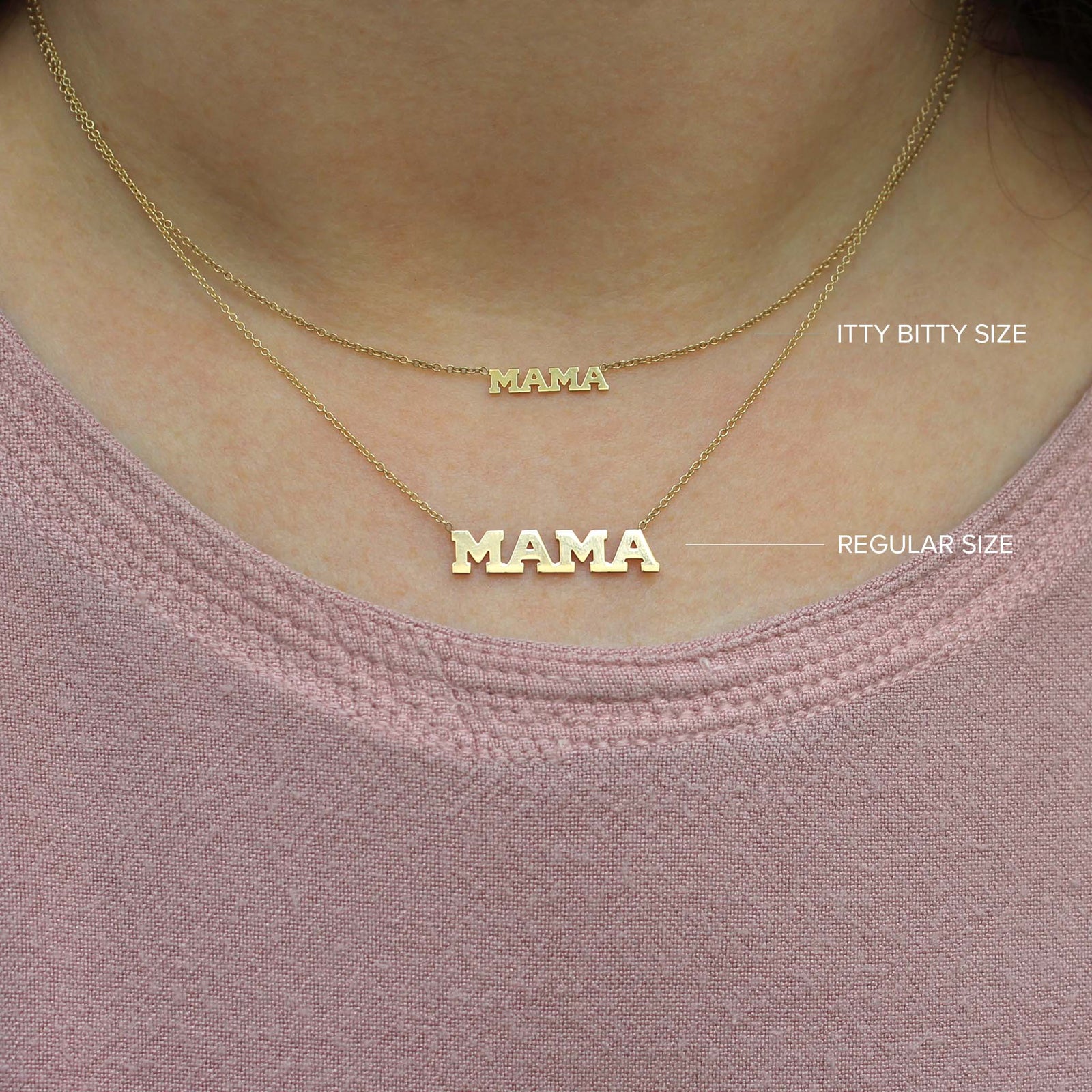 14k gold mama necklace discount
