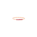 14k 5 Tiny Ruby Bezel Ring