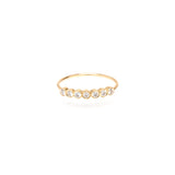 Zoë Chicco 14kt Yellow Gold 7 Bezel Set White Diamond Ring