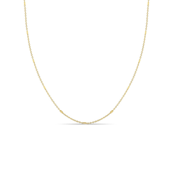 Vintage Gold Color Thin Chain Necklace for Women White Square