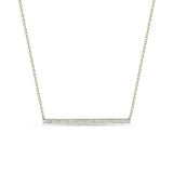 Zoë Chicco 14k Gold 10 Channel Set Baguette Diamond Bar Pendant Necklace