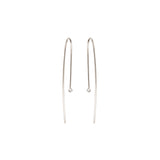 Zoë Chicco 14kt White Gold Bezel Set White Diamond Wire Earrings