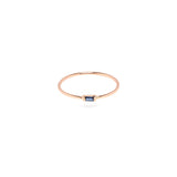 Zoë Chicco 14kt Rose Gold Horizontal Set Sapphire Baguette Ring
