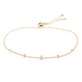 Zoë Chicco 14k Gold Graduated Diamond Baguette Station Bolo Bracelet