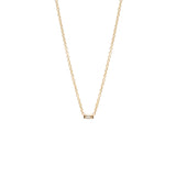 14k Small Baguette Diamond Necklace