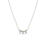 Zoë Chicco 14k Gold Tapered Baguette & Prong Diamond Necklace