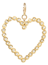 Zoë Chicco 14kt Gold Diamond Bezel Heart Spring Ring Charm Pendant