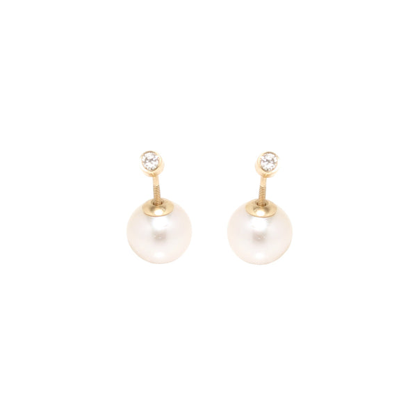 Zoë Chicco 14k Gold Diamond & Pearl Reversible Stud Earrings
