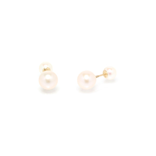 Zoë Chicco 14kt Gold Mixed Size Pearl Reversible Stud Earrings