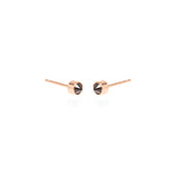 Zoë Chicco 14kt Rose Gold Inverted Black Diamond Bezel Stud Earrings