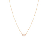 Zoë Chicco 14kt Rose Gold Floating Marquis Diamond Necklace