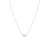 Zoë Chicco 14kt White Gold Floating Marquis Diamond Necklace