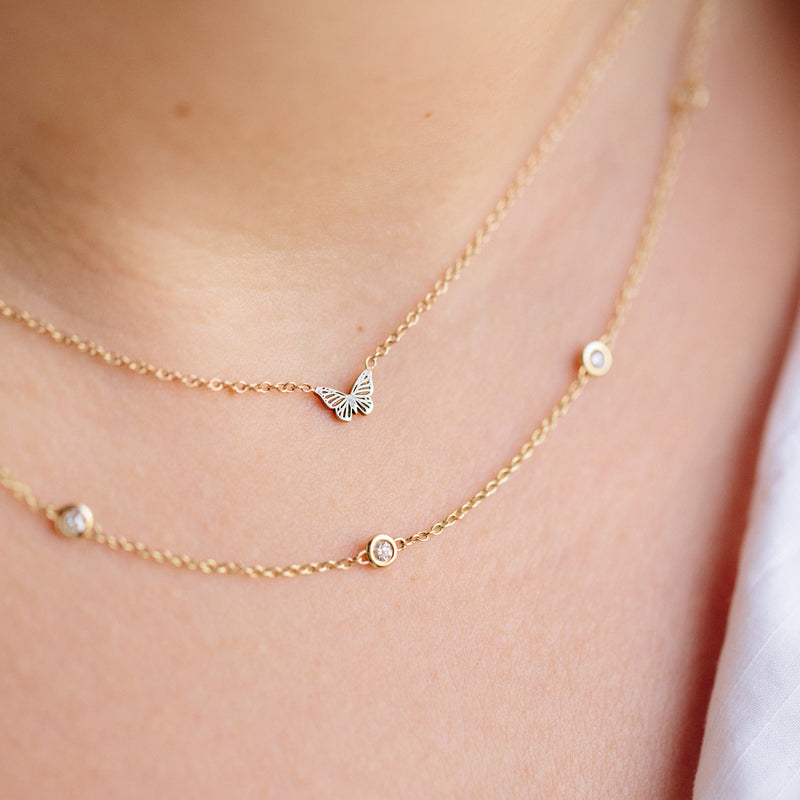 Rachel Zoe | Jewelry | Rachel Zoe Butterfly Silver Necklace | Poshmark