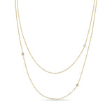 Zoë Chicco 14k Yellow Gold 3 Floating Diamond Cable Chain Layered Necklace