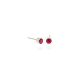 Zoë Chicco 14kt White Gold Ruby Stud Earrings