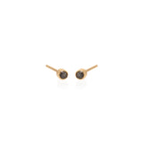 Zoë Chicco 14kt Yellow Gold Black Diamond Stud Earrings