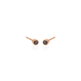 Zoë Chicco 14kt Rose Gold Black Diamond Stud Earrings