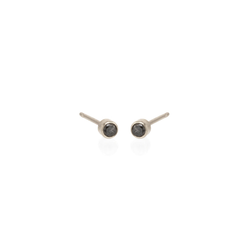 Small black diamond studs Clearance