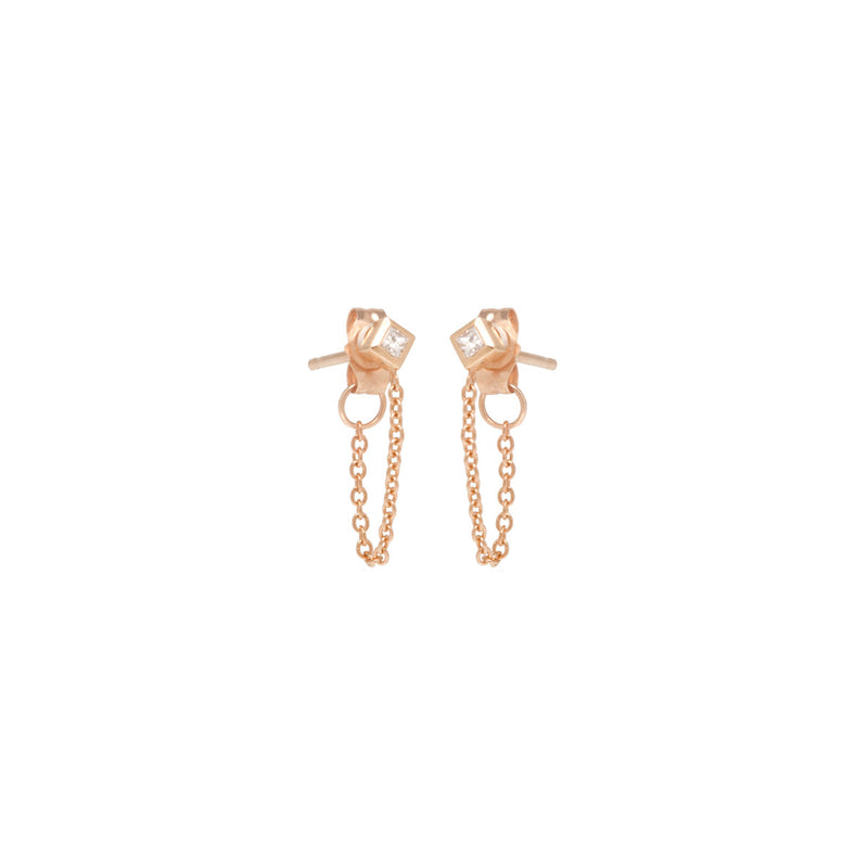 JUMBO PRONG SET DIAMOND 14 - carat gold mini huggie earring | Lulu's  Collective