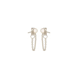 Zoë Chicco 14k Gold Opal Bezel Chain Huggie Earrings