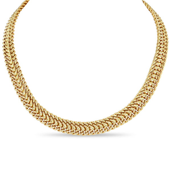 Zoë Chicco 14k Gold Double Wide Curb Chain Choker Necklace