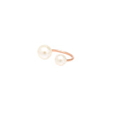 Zoë Chicco 14kt Rose Gold Double White Pearl Ear Cuff