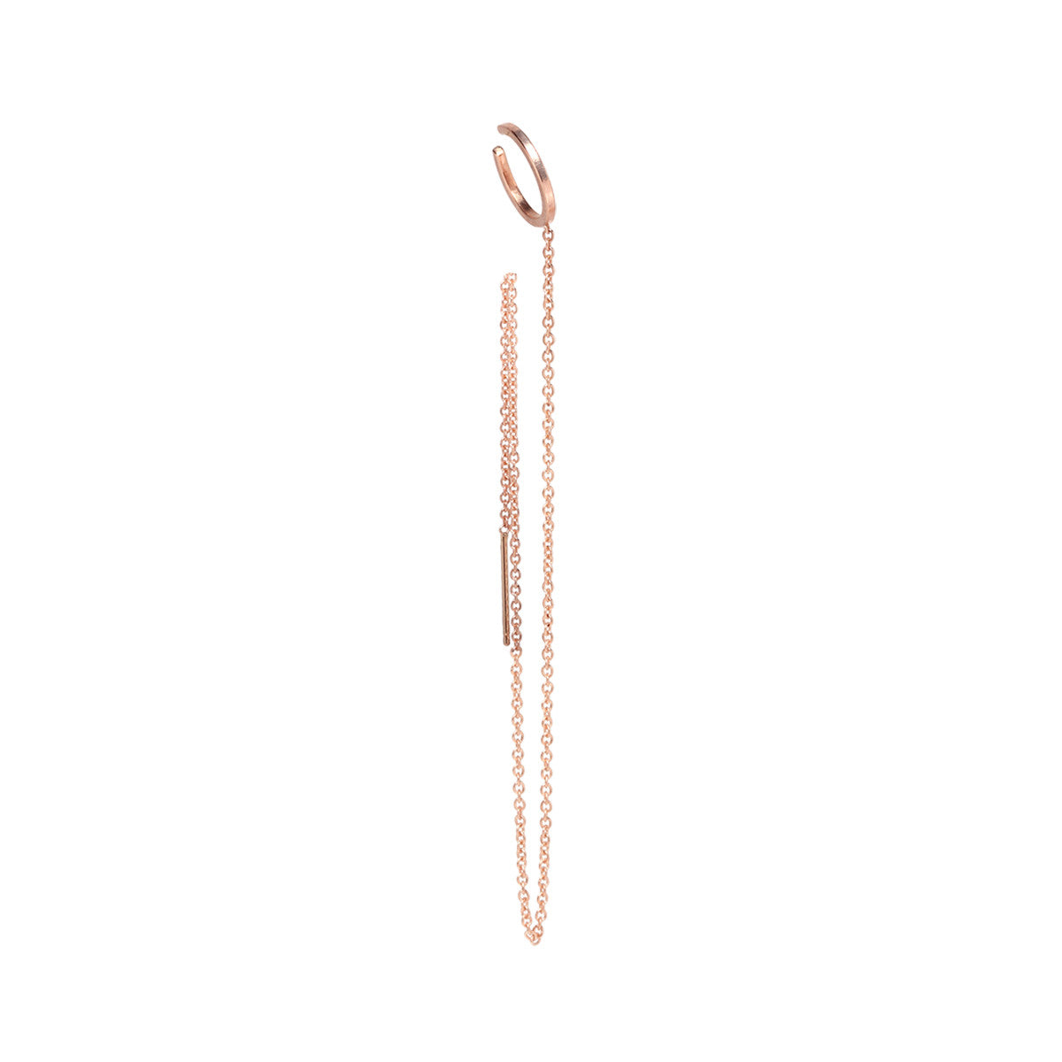 Zoë Chicco 14kt Rose Gold Ear Cuff Threader Earring