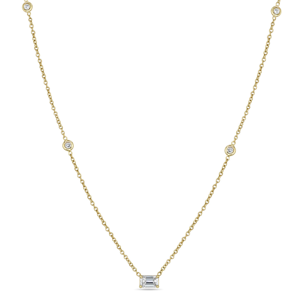 Diamond Station Necklace in 14kt White Gold (1ct tw) – Day's Jewelers