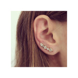 14k Paris Mixed Diamond Ear Shield