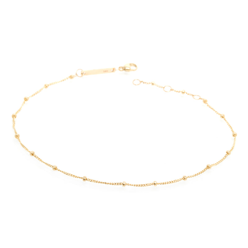 Zoë Chicco 14k Gold Satellite Curb Chain Bracelet