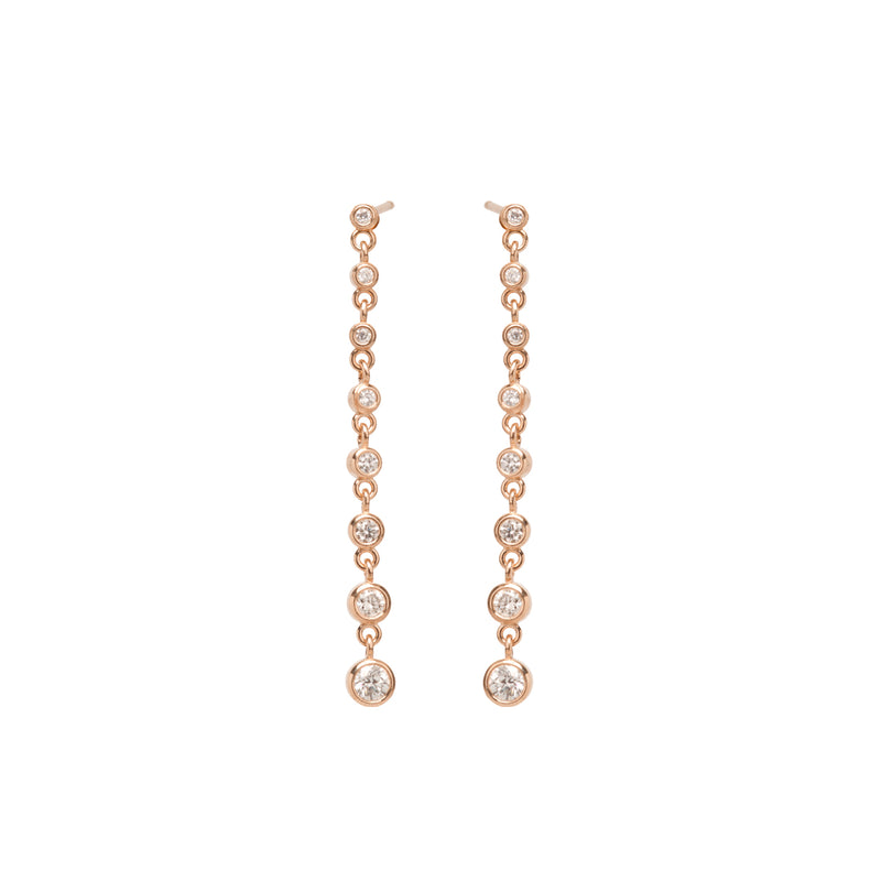Zoë Chicco 14k Gold Diamond Bezel Eternity Drop Earrings – ZOË CHICCO