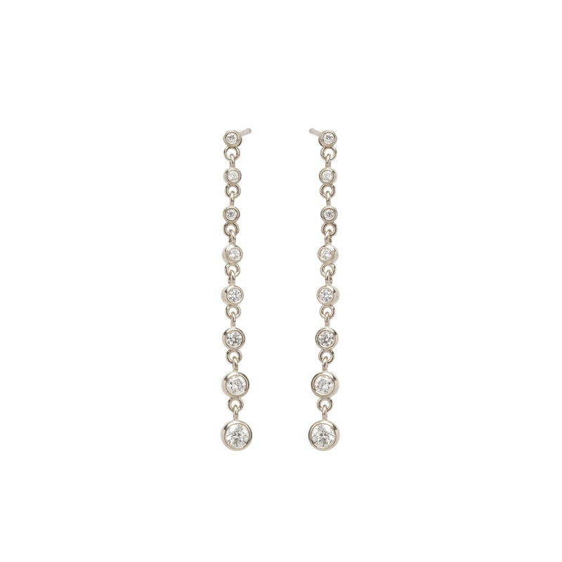Zoë Chicco 14k Gold Diamond Bezel Eternity Drop Earrings – ZOË CHICCO