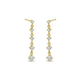 Zoë Chicco 14k Yellow Gold 5 Linked Graduated Prong Diamond Drop Earrings