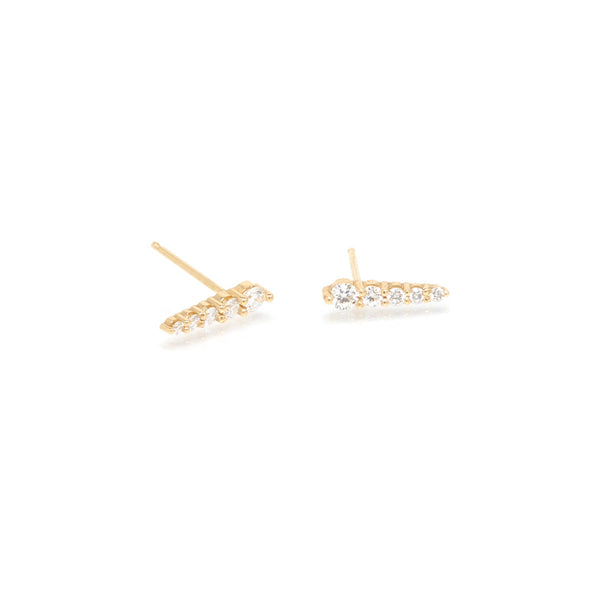 Zoë Chicco 14kt Yellow Gold Large Diamond Ice Pick Stud Earrings