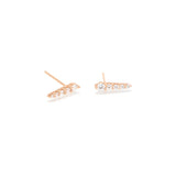 Zoë Chicco 14kt Rose Gold Large Diamond Ice Pick Stud Earrings