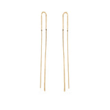 Zoë Chicco 14kt Yellow Gold Hammered Wire Threader Earrings