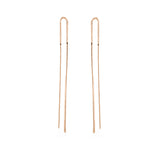 Zoë Chicco 14kt Rose Gold Hammered Wire Threader Earrings