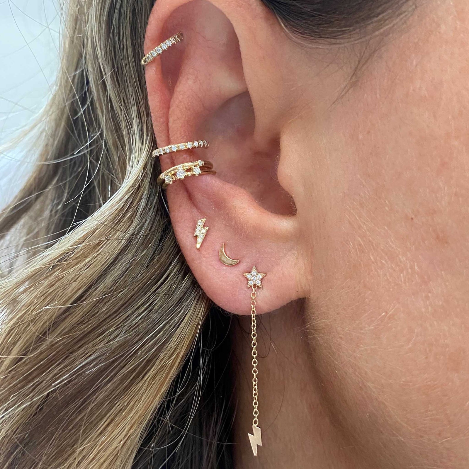 14k lightning bolt earrings sale