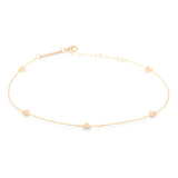 Zoë Chicco 14kt Yellow Gold Five Itty Bitty Hearts Anklet