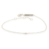white gold chain bracelet with a pave diamond lightning bolt
