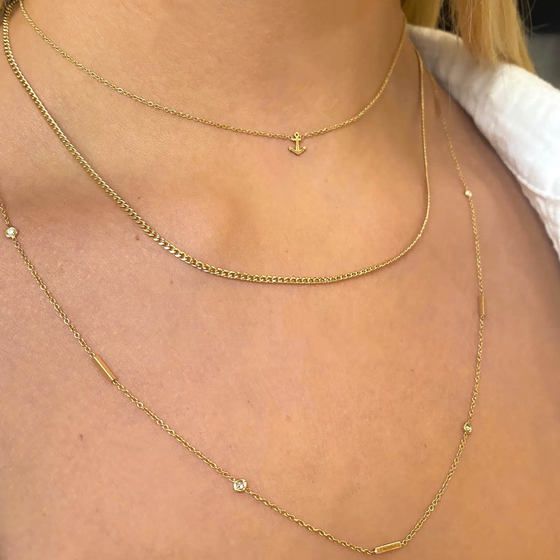 CHUNKY MARINA Anchor Chain, Necklace silver – Mila Silver