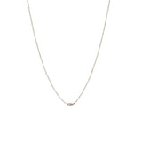 Zoë Chicco 14kt White Gold Itty Bitty Feather Necklace