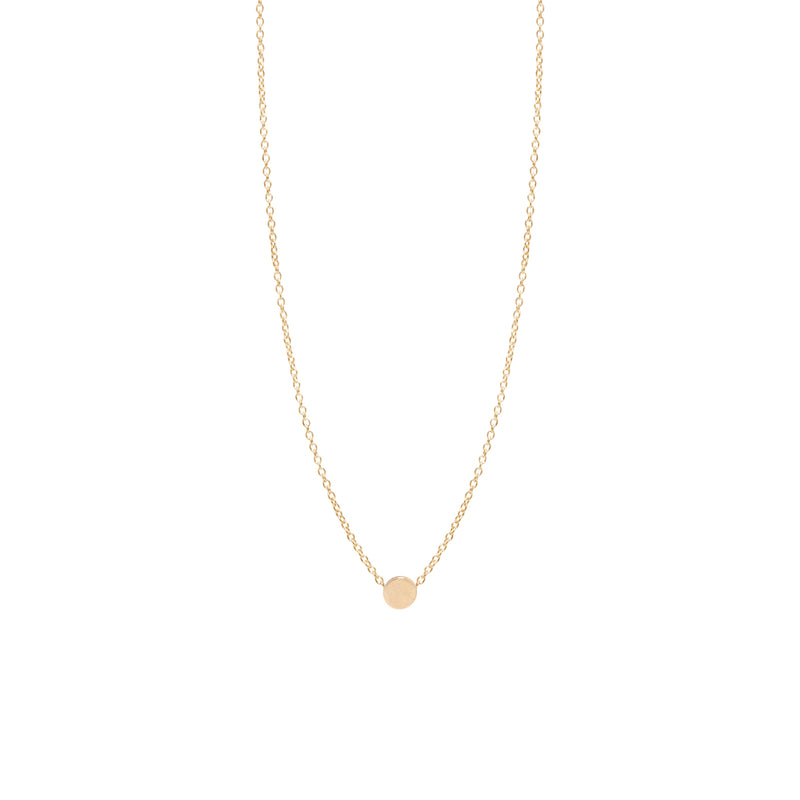 Zoe Chicco 14kt Gold Itty Bitty  Disc Necklace