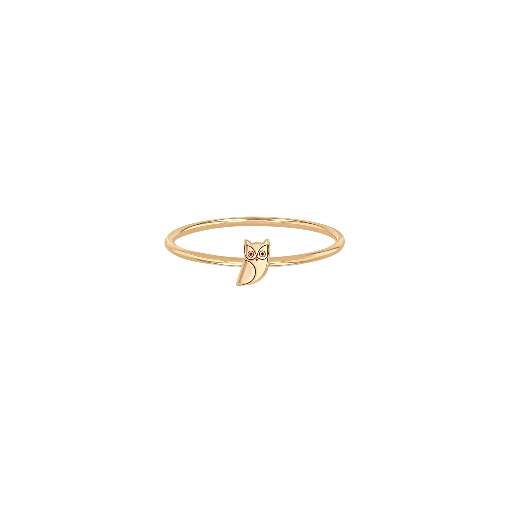 Zoë Chicco 14k Gold Itty Bitty Owl Ring
