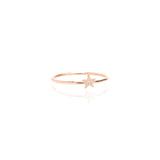 Zoë Chicco 14kt Rose Gold Itty Bitty Pave Star Ring